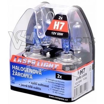 Žárovka 12V H7 55W 2ks WHITE LASER