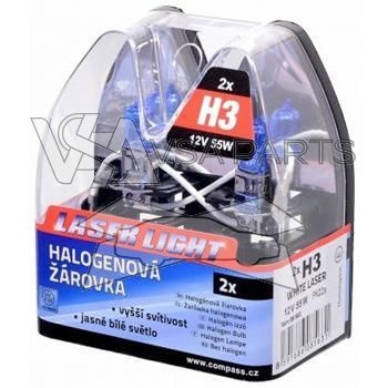 Žárovka 12V H3 55W 2ks WHITE LASER