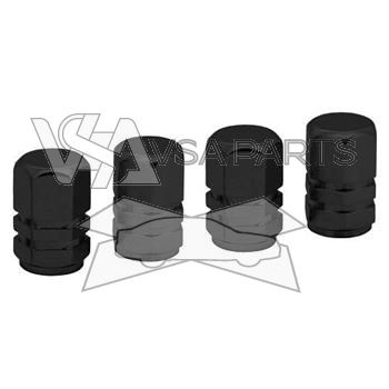 Ozdobné kryty ventilků černé (4 ks)