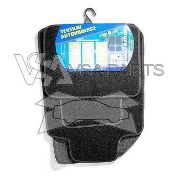 Koberce textilní UNI 1 černé, sada 4 ks