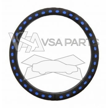 Potah volantu SOFT, na průměr 37 - 39 cm, černo-modrý