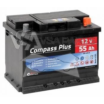 Autobaterie 12V 55Ah 420A - COMPASS PLUS