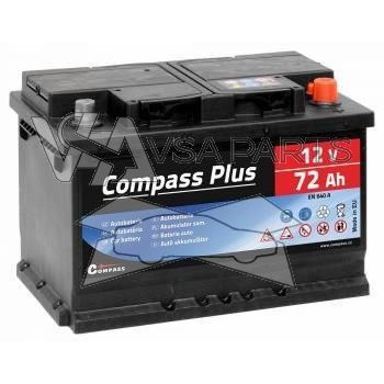 Autobaterie 12V 72Ah 640A - COMPASS PLUS