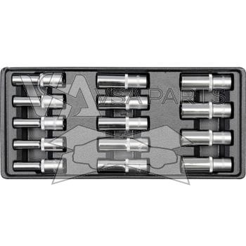 Vložka do zásuvky - klíče nástrčné - Obsahuje nástavce L = 76 mm (CrV 50BV30) 14 ks
