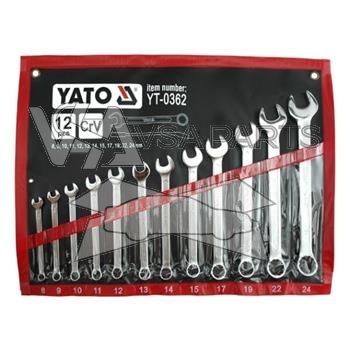 Sada klíčů očkoploché, 12 ks, 8 - 24 mm