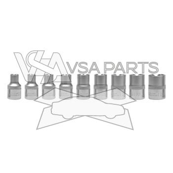 Sada nástavců 1/2'' TORX, 9 ks