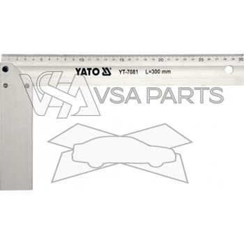 Úhelník truhlářský, 250 mm, Al