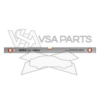 Vodováha, 800 mm, Al, 3 polohy