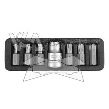 Sada bitů TORX s otvorem, 7 ks