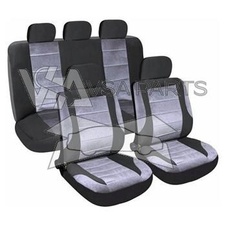 Potahy sedadel DELUXE (sada 9 ks, Airbag černo-šedé)