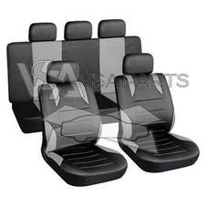 Potahy sedadel SPORT (sada 9 ks, Airbag černo-šedé)
