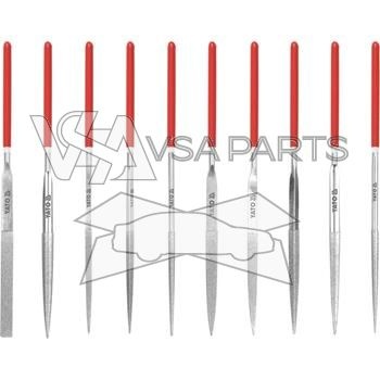 Sada pilníků jehlových, 10 ks, 3 x 140 mm