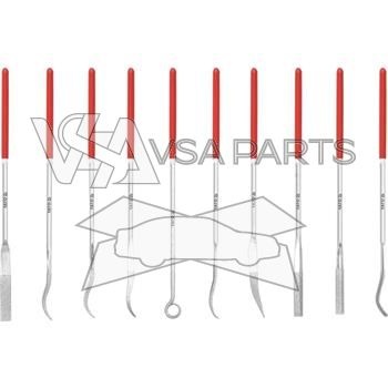 Sada pilníků jehlových, 10 ks, 3 x 140 mm