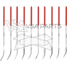 Sada pilníků jehlových, 10 ks, 3 x 140 mm