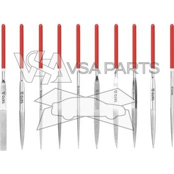 Sada pilníků jehlových, 10 ks, 4 x 160 mm