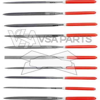 Sada pilníků jehlových, 10 ks, 5 x 180 mm