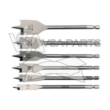 Sada vrtáků ploché 6 ks