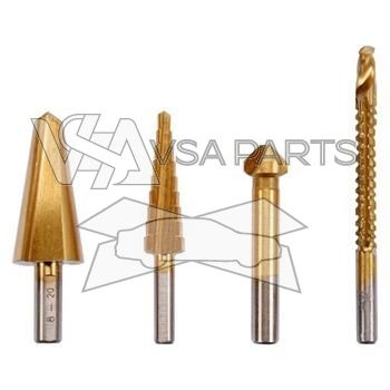 Vrták tvarovaný sada 4ks