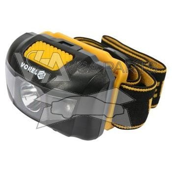 Svítilna čelová LED (1+2 LED, 4 režimy, 3x AAA, 80lm)