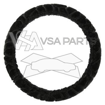 Potah volantu SMOOTH,  na průměr 37 - 39 cm, černý 