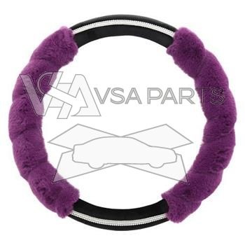 Potah volantu DIAMOND, na průměr 37 - 39 cm, černo-fialový