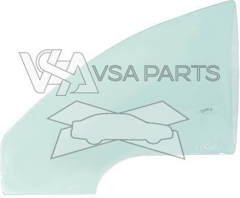 Sklo stahovací LP dveří Octavia II - zelené