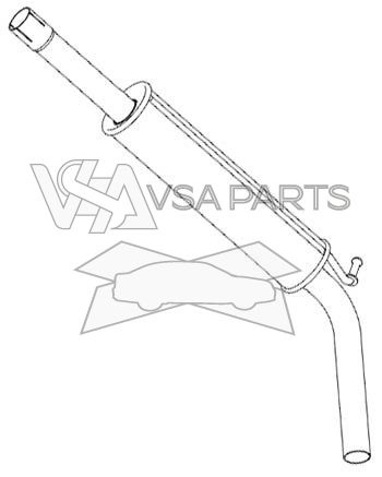 Výfuk střední díl Fabia 1.4 16v - Tyll